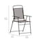 Flash Furniture Brown Folding Sling Patio Chairs with Armrests, 4PK 4-GM-SC098-BR-GG - alternate 6